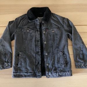 Levi’s Strauss women’s black distressed jacket